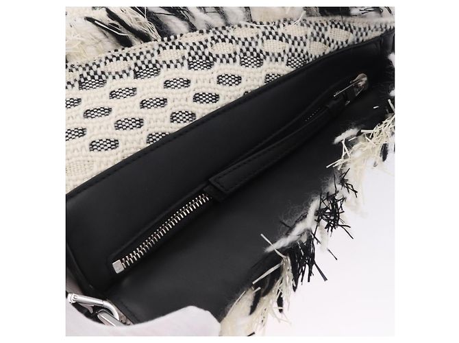 Borsa Puzzle LOEWE Collaborazione AniAlverse Small Cotton White Auth 167494SM Argento Bianco - vista 7