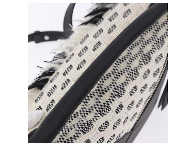 Borsa Puzzle LOEWE Collaborazione AniAlverse Small Cotton White Auth 167494SM Argento Bianco - vista 8