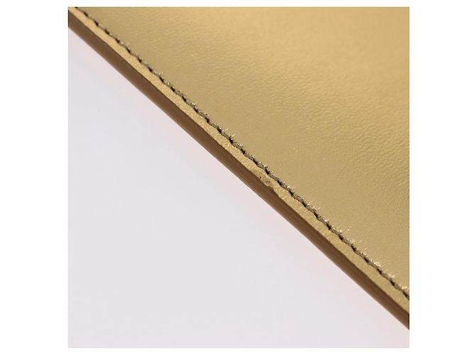 SAINT LAURENT iPad Case Leather Gold Auth 197169M Golden - view 12