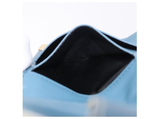 LOUIS VUITTON Suhari Compact Zip Wallet Leather Blue M91829 LV Auth 200260V Blau - Ansicht 20