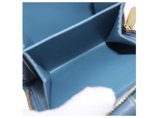 LOUIS VUITTON Suhari Compact Zip Wallet Leather Blue M91829 LV Auth 200260V Blau - Ansicht 24