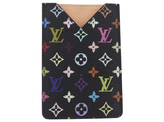 LOUIS VUITTON Monogram Multicolor Etui Miroir Mirror Black M92651 LV Auth 200179 Nero - vista 13