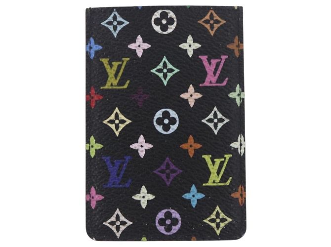 LOUIS VUITTON Monogram Multicolor Etui Miroir Mirror Black M92651 LV Auth 200179 Nero - vista 2