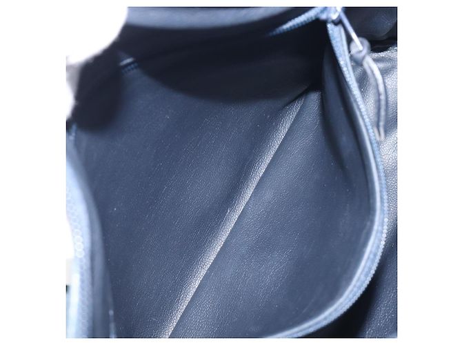 Borsa a mano Christian Dior in pelle blu navy e oro Auth ep15745 - vista 21