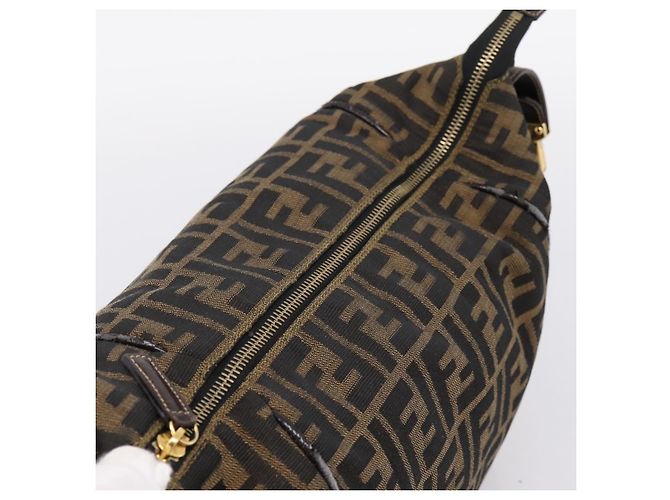 Borsa a mano Vanity FENDI Zucca Canvas Nero Marrone Auth 197863 - vista 8