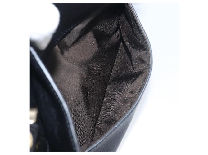 Bulgari Borsa a mano BVLGARI in pelle nera e oro Auth 198930A Nero - vista 26