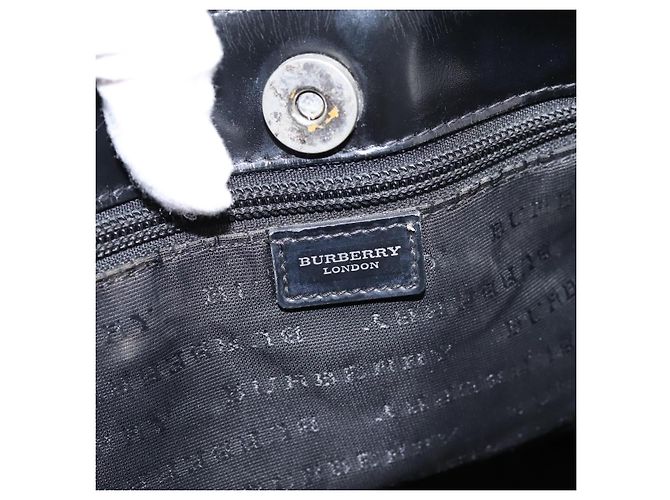 Borsa a mano BURBERRY Nova Check PVC Leather Beige Silver Auth BA15368 Argento - vista 10