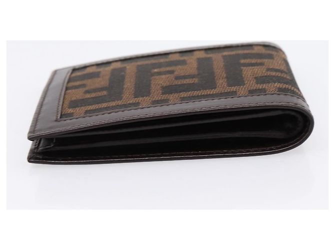 Carteira Bifold FENDI Zucca Canvas Brown Auth am12503V Marrom - vista 5