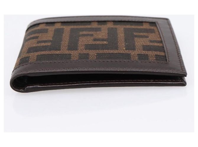 Carteira Bifold FENDI Zucca Canvas Brown Auth am12503V Marrom - vista 6