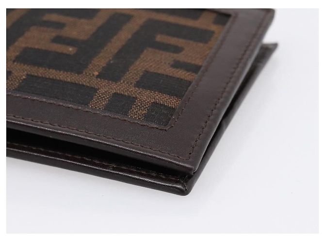 Carteira Bifold FENDI Zucca Canvas Brown Auth am12503V Marrom - vista 7