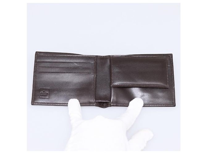 Carteira Bifold FENDI Zucca Canvas Brown Auth am12503V Marrom - vista 8