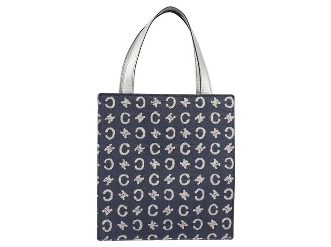 Céline Borsa a mano CELINE C Macadam Canvas Navy Auth 200940A Blu navy - vista 13