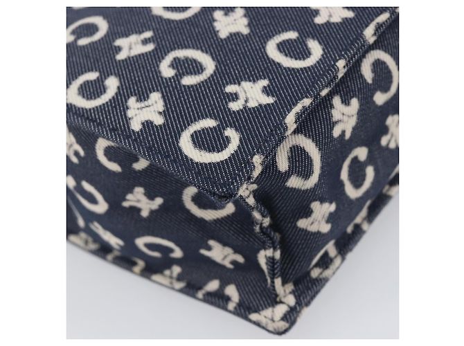 Céline Borsa a mano CELINE C Macadam Canvas Navy Auth 200940A Blu navy - vista 16