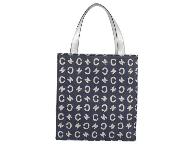 Céline Borsa a mano CELINE C Macadam Canvas Navy Auth 200940A Blu navy - vista 2