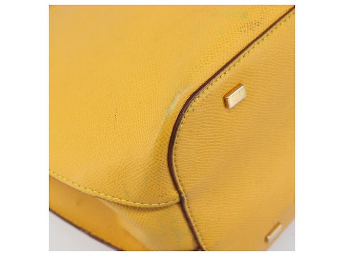 Céline Borsa Tote CELINE in pelle gialla, tono oro Auth ep15757 Giallo - vista 14