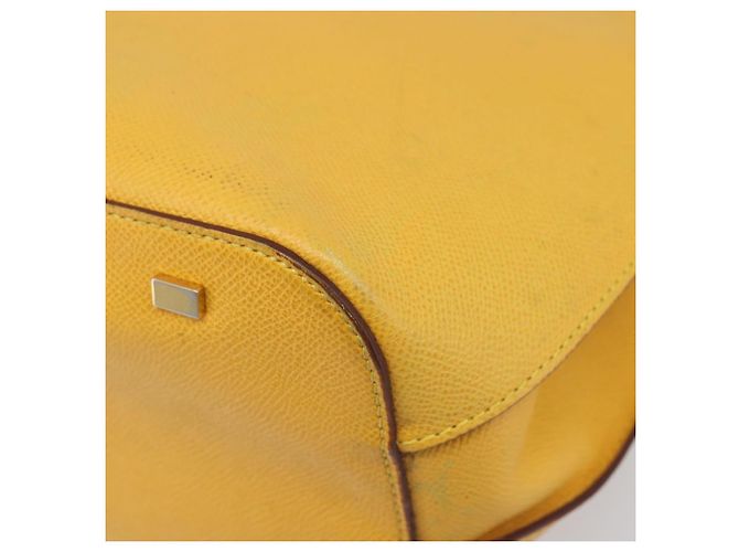 Céline Borsa Tote CELINE in pelle gialla, tono oro Auth ep15757 Giallo - vista 15