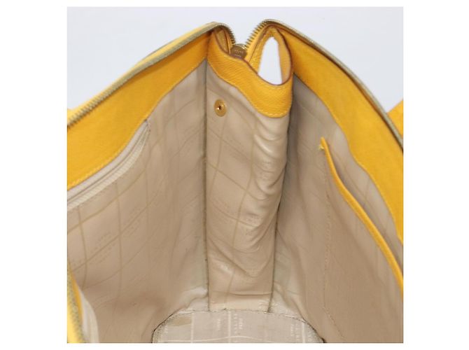 Céline Borsa Tote CELINE in pelle gialla, tono oro Auth ep15757 Giallo - vista 19