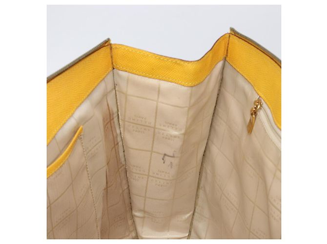 Céline Borsa Tote CELINE in pelle gialla, tono oro Auth ep15757 Giallo - vista 20
