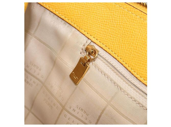 Céline Borsa Tote CELINE in pelle gialla, tono oro Auth ep15757 Giallo - vista 21