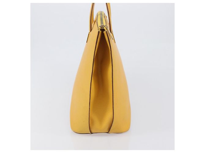 Céline Borsa Tote CELINE in pelle gialla, tono oro Auth ep15757 Giallo - vista 3