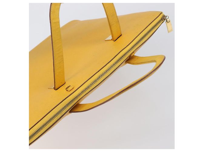 Céline Borsa Tote CELINE in pelle gialla, tono oro Auth ep15757 Giallo - vista 6