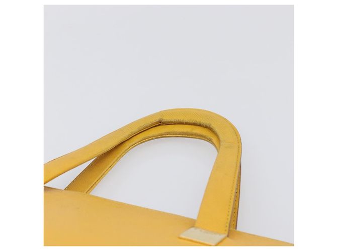 Céline Borsa Tote CELINE in pelle gialla, tono oro Auth ep15757 Giallo - vista 8