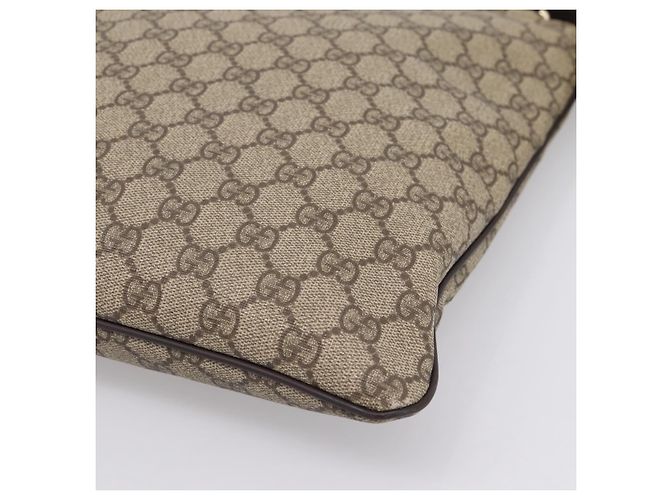Borsa a tracolla GUCCI GG Supreme PVC Pelle Beige Tono Oro 201446 Auth BA15344 - vista 10