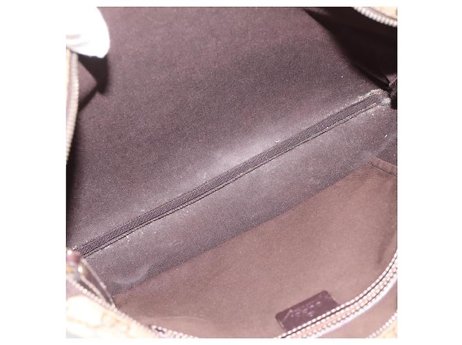 Borsa a tracolla GUCCI GG Supreme PVC Pelle Beige Tono Oro 201446 Auth BA15344 - vista 16