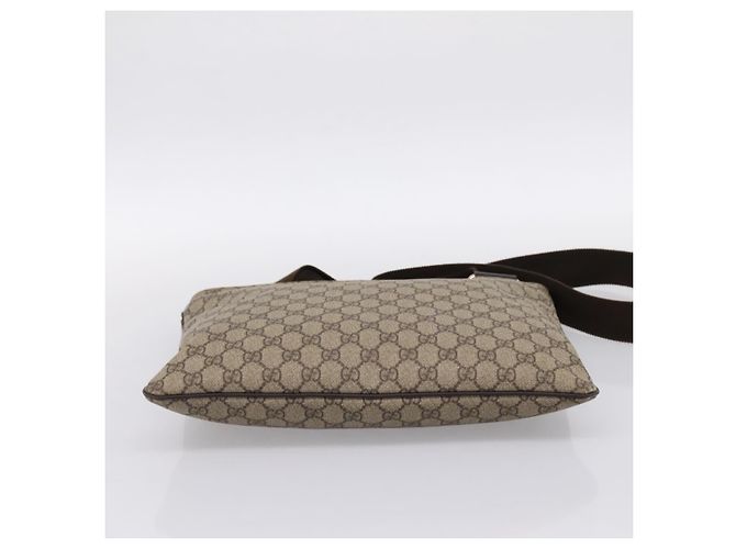 Borsa a tracolla GUCCI GG Supreme PVC Pelle Beige Tono Oro 201446 Auth BA15344 - vista 9