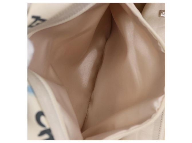 CHANEL New Travel Line Tote Bag aus Nylon Weiß Multicolor CC Auth 200649 Mehrfarben - Ansicht 20
