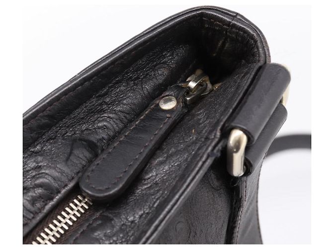 GUCCI GG Canvas Guccissima Shoulder Bag Leather Black Gold 201446 Auth 197649 Golden - view 14