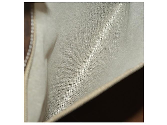 Céline Borsa Boston CELINE Macadam Canvas PVC Leather Brown Gold Auth mr2824 Marrone D'oro - vista 24