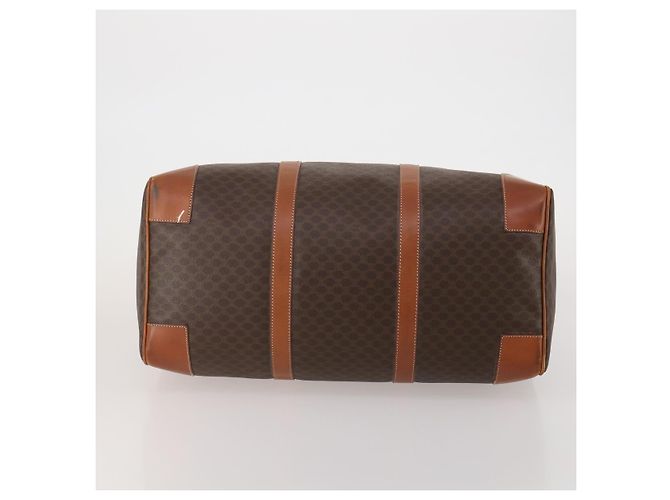 Céline Borsa Boston CELINE Macadam Canvas PVC Leather Brown Gold Auth mr2824 Marrone D'oro - vista 5
