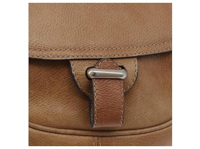 Borsa a tracolla LOEWE in pelle beige e oro autentica ka5886 D'oro - vista 17