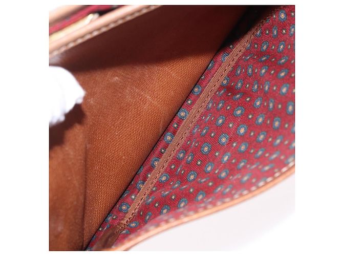 Borsa a tracolla LOEWE in pelle beige e oro autentica ka5886 D'oro - vista 22