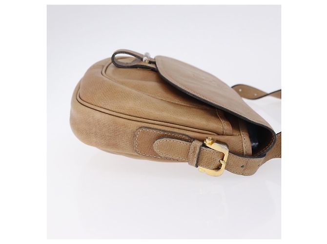 Borsa a tracolla LOEWE in pelle beige e oro autentica ka5886 D'oro - vista 3