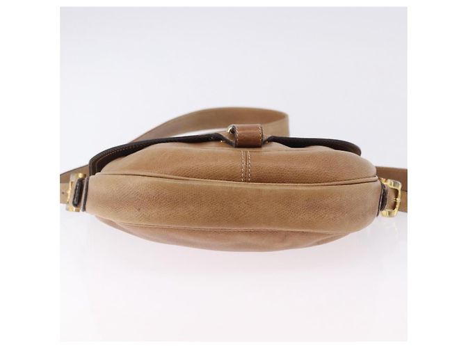 Borsa a tracolla LOEWE in pelle beige e oro autentica ka5886 D'oro - vista 5