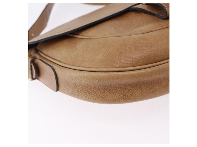 Borsa a tracolla LOEWE in pelle beige e oro autentica ka5886 D'oro - vista 9