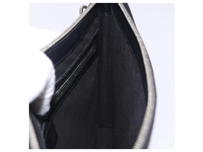 Borsa a pochette GUCCI GG Caleido Web Sherry Line PVC Beige Silver 429004 Auth 199583A Argento - vista 17