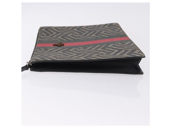 Borsa a pochette GUCCI GG Caleido Web Sherry Line PVC Beige Silver 429004 Auth 199583A Argento - vista 5
