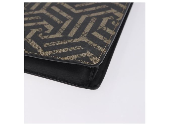 Borsa a pochette GUCCI GG Caleido Web Sherry Line PVC Beige Silver 429004 Auth 199583A Argento - vista 9