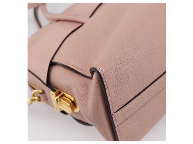 Borsa Miu Miu Madras Fiocco in pelle 2way Rosa Oro Auth 200153V D'oro - vista 10