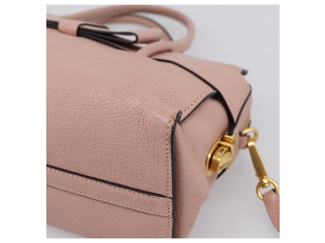 Borsa Miu Miu Madras Fiocco in pelle 2way Rosa Oro Auth 200153V D'oro - vista 15