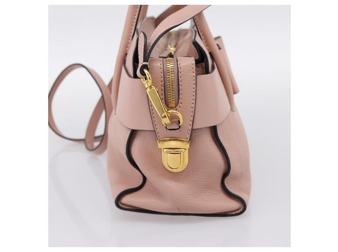 Borsa Miu Miu Madras Fiocco in pelle 2way Rosa Oro Auth 200153V D'oro - vista 3