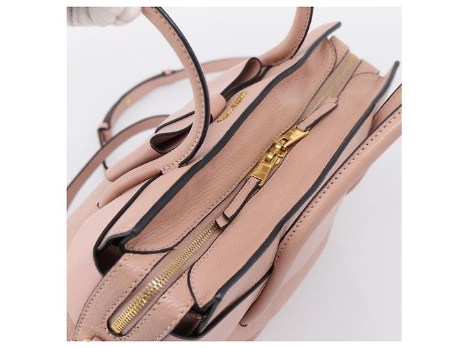 Borsa Miu Miu Madras Fiocco in pelle 2way Rosa Oro Auth 200153V D'oro - vista 6