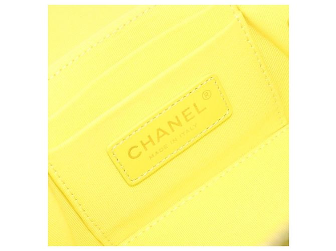 Borsa Vanity con catena Matelassé CHANEL in pelle d'agnello 2way Yellow Gold CC Auth 196667M D'oro Giallo - vista 21