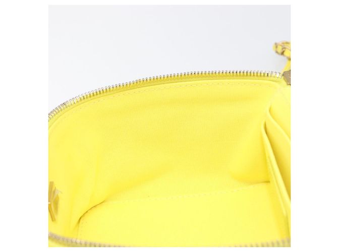 Borsa Vanity con catena Matelassé CHANEL in pelle d'agnello 2way Yellow Gold CC Auth 196667M D'oro Giallo - vista 24