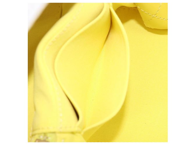 Borsa Vanity con catena Matelassé CHANEL in pelle d'agnello 2way Yellow Gold CC Auth 196667M D'oro Giallo - vista 26