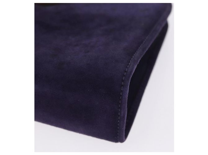 Borsa a tracolla Salvatore Ferragamo Gancini Chain in camoscio viola e oro Auth BA15108 D'oro Porpora - vista 12