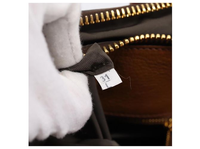 Borsa a mano Miu Miu in pelle 2way Brown Gold Auth yk20781M Marrone D'oro - vista 11